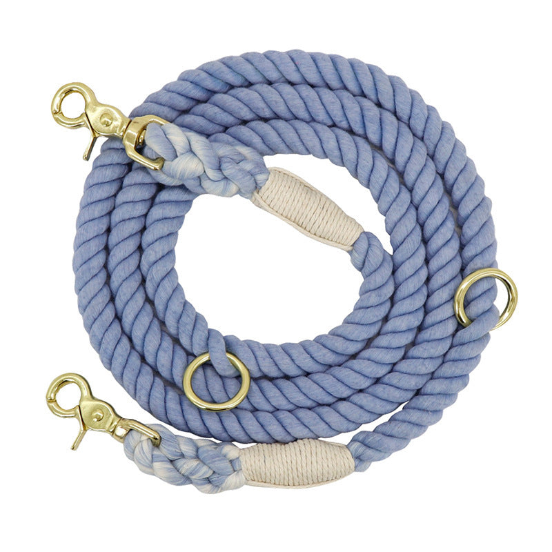 Multi-color cotton dog leash