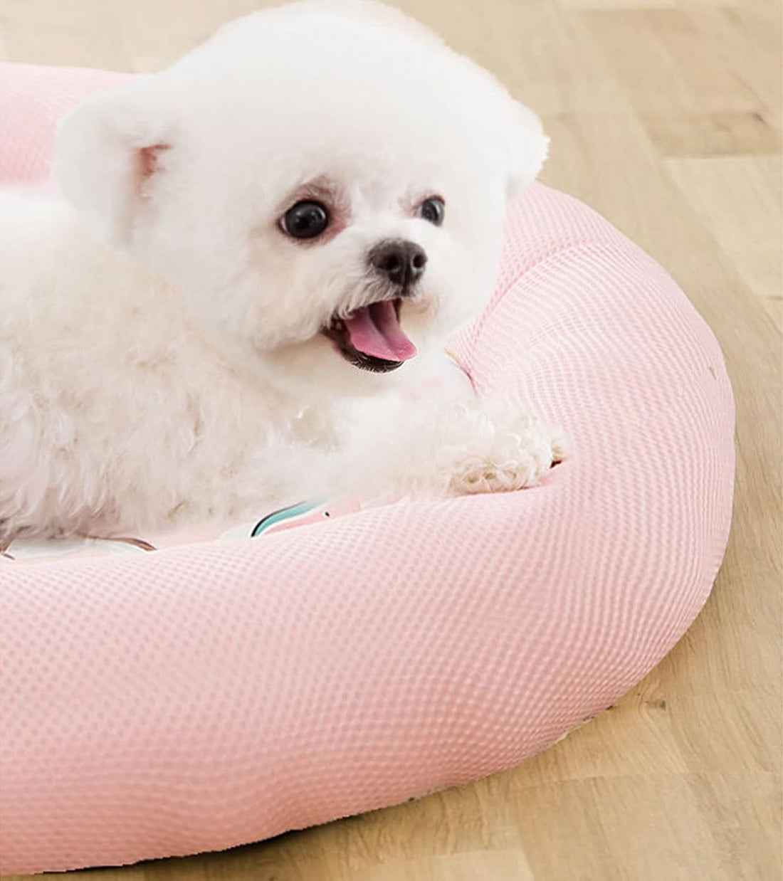 Cooling Dog Bed Soft Summer Ice Pet Pad Cushion For Small Dog Sleeping Round Breathable Mat With Waterproof Cover And Bottom Non-Slip Back Washable