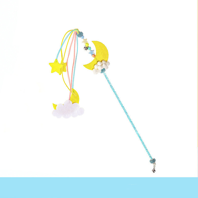 Original Handmade Night Sky Funny Cat Stick Cat Toy