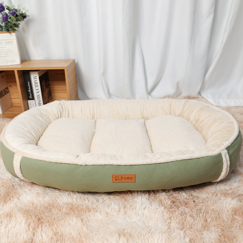 Dog Mat Pet Bed  Linen Round Nest Non-slip