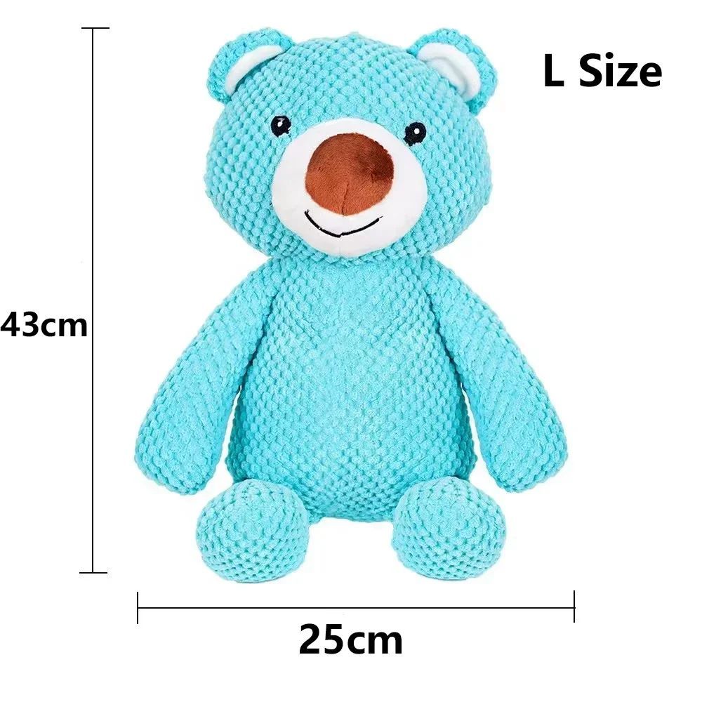 Dog Large Sound Squeaky Toys Bear Animals Shape Pet Soft Plush Chew Molar Training Toy Puppy Bite Teeth Dental Toys Pet Supplies