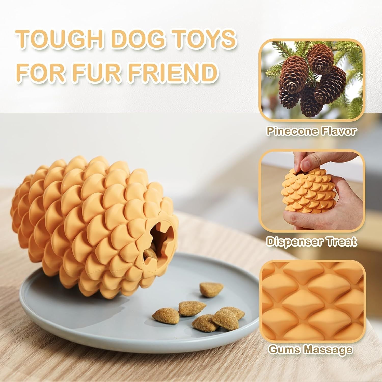 Pine Cone Tough Dog Toys
