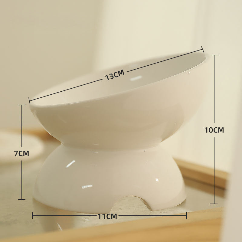 Cat Bowl Ceramic Cat Food Bowl Cat Food Basin Plate Feeding Water Oblique Rice Bowl Feeding Bowl Protecting Cervical Spine Pet Cat Supplies