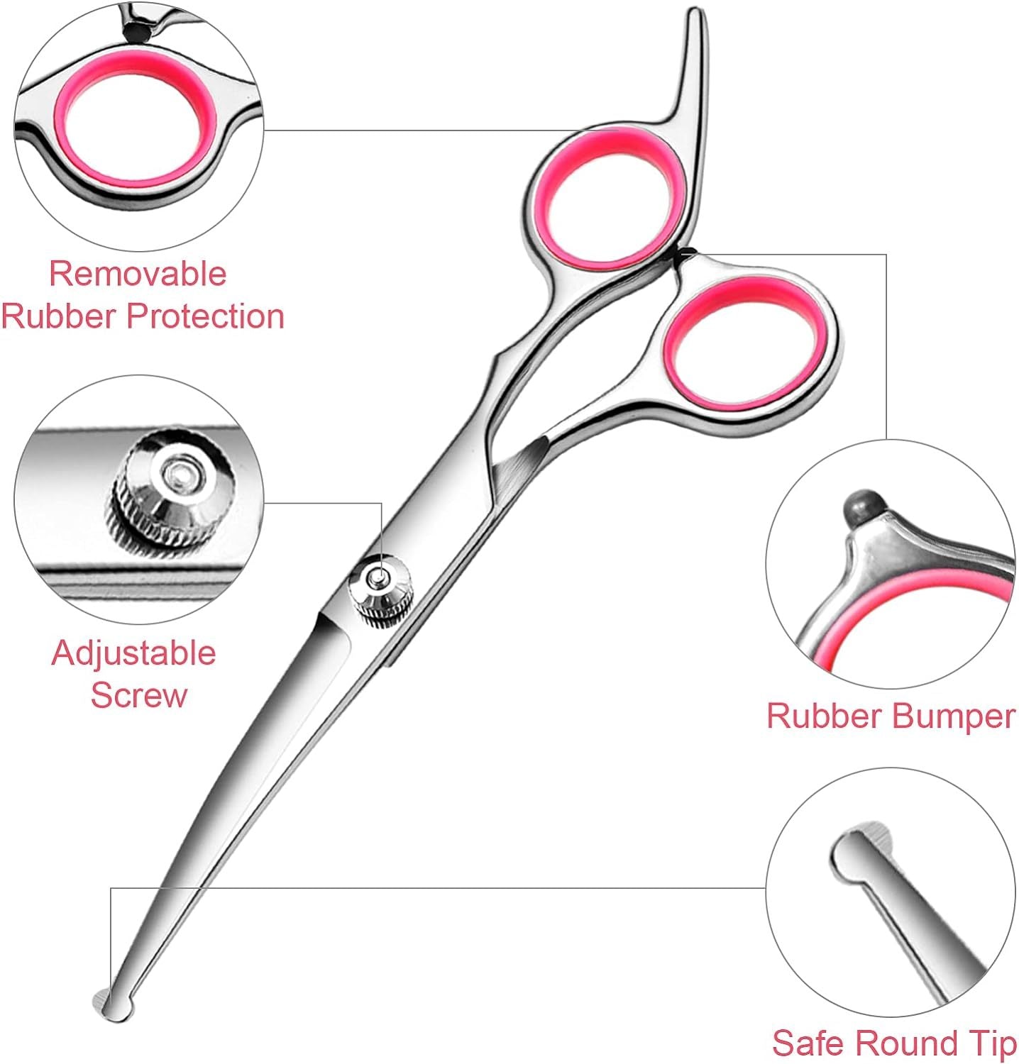 Dog Grooming Scissors With Safety Round Tips