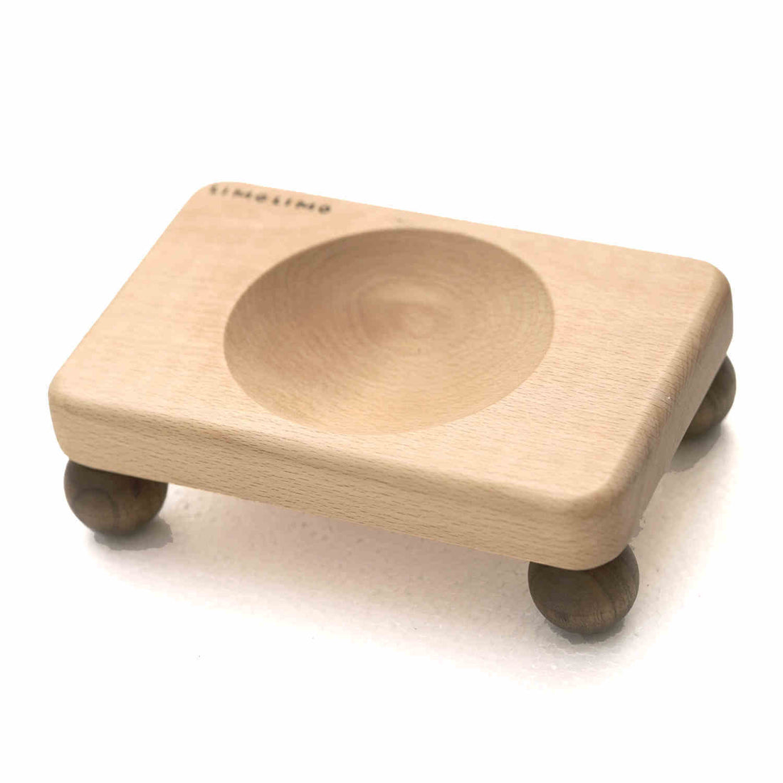 Solid Wood Cat Bowl Ceramic Pet Bowl Feeding Bowl