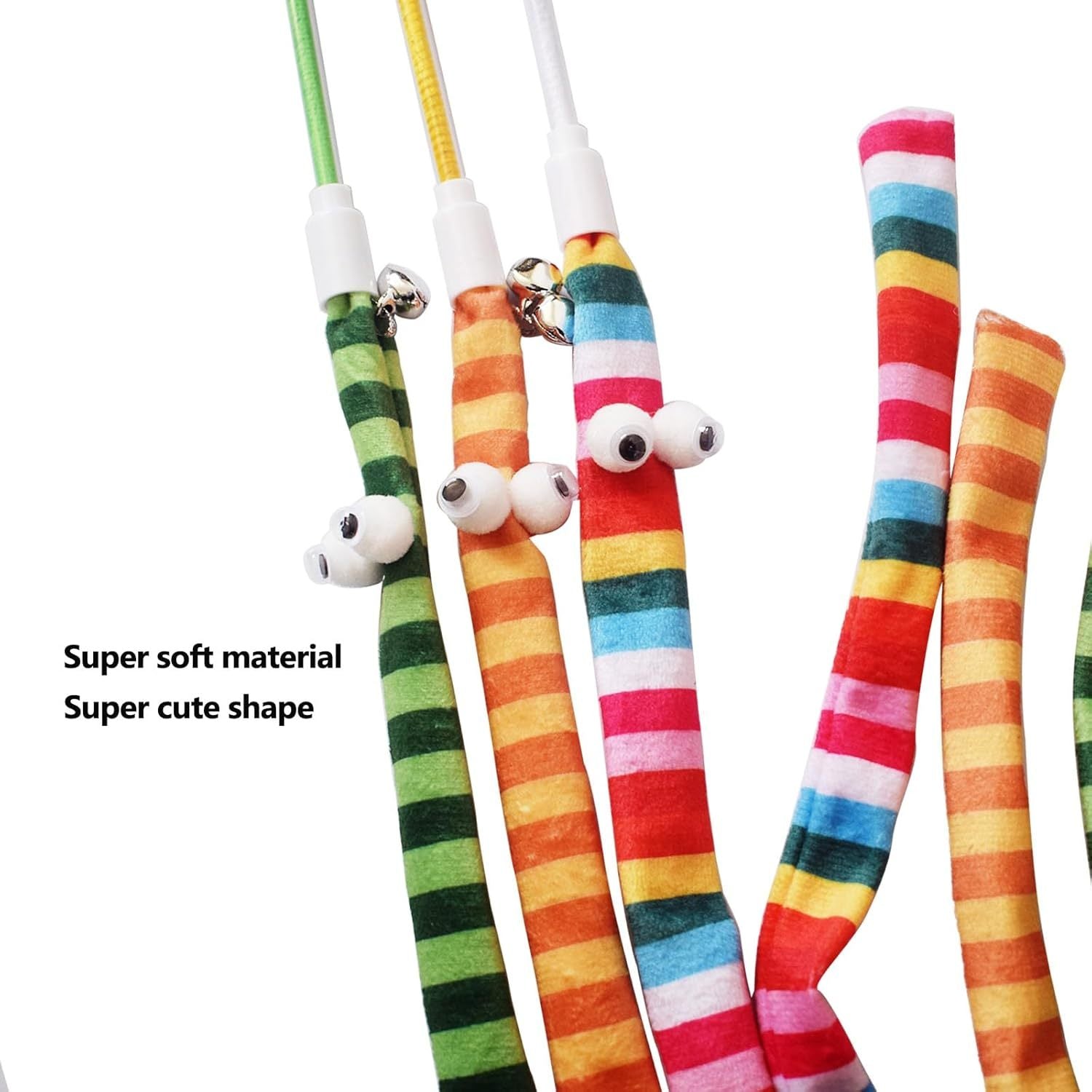 Cat Wands Plush Cat Teaser Toy With Cute Shape And Vivid Color Interactive Cat Toys For Cat And Kitten