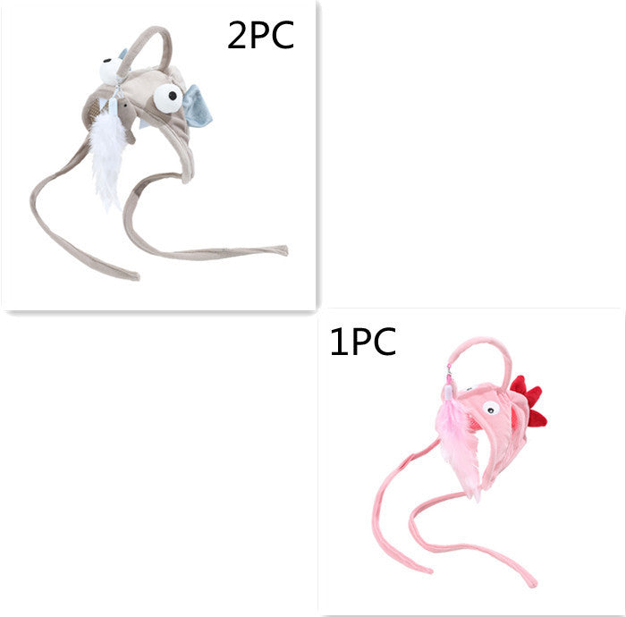 Head Wearing Feather Funny Cat