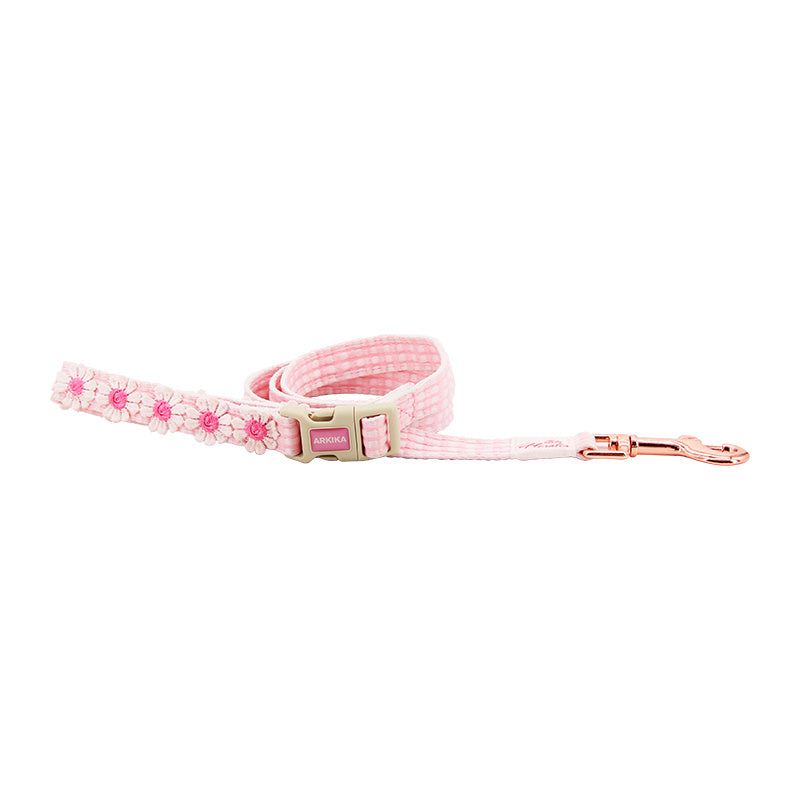 Fashionable Flower And Fruit Pastoral Lattice Pet Leash