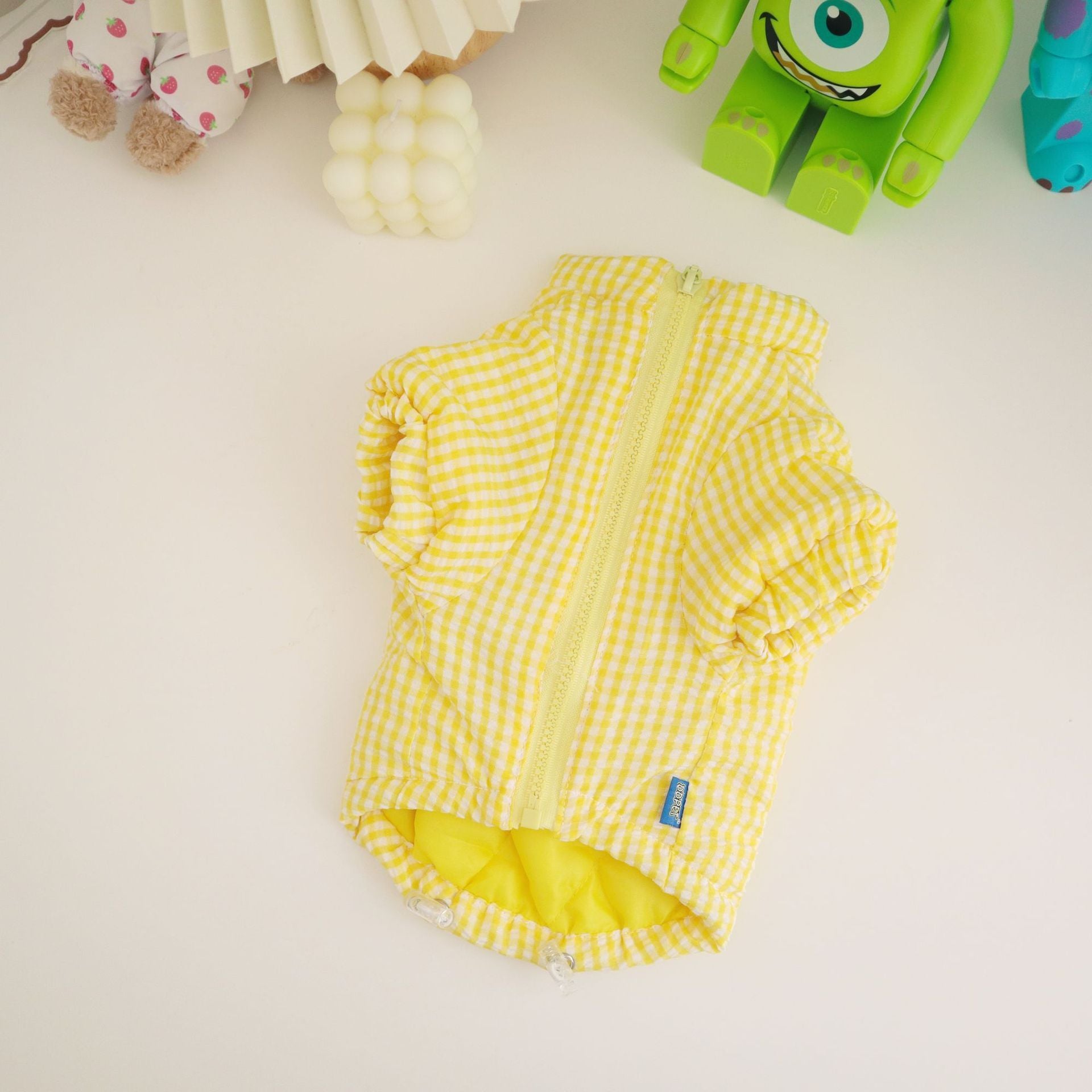 Dog Clothes Thick Plaid Cotton Coat