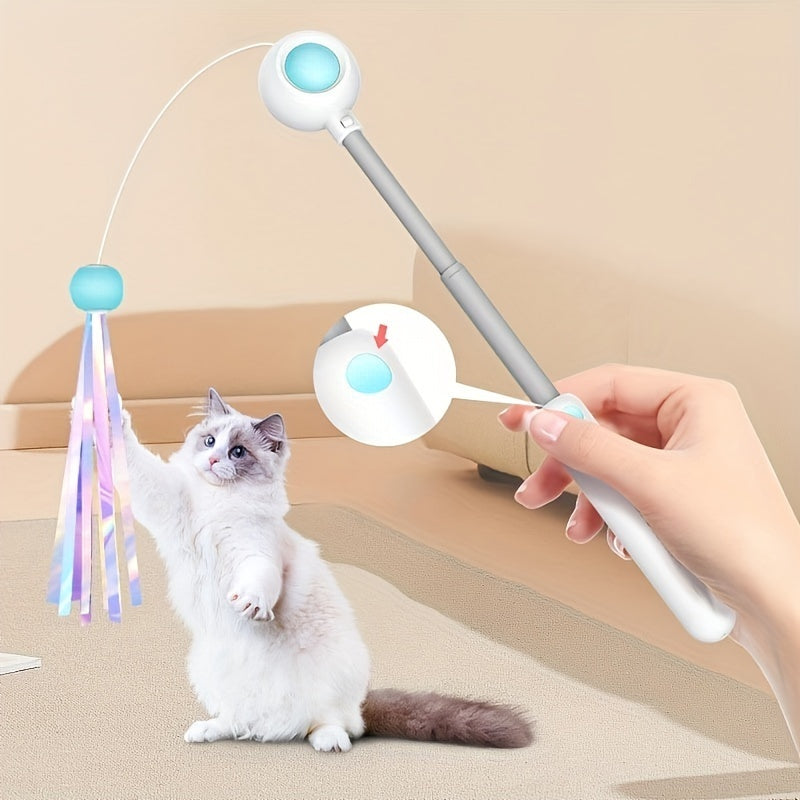 Cat Teaser Stick Toy For Indoor Cats