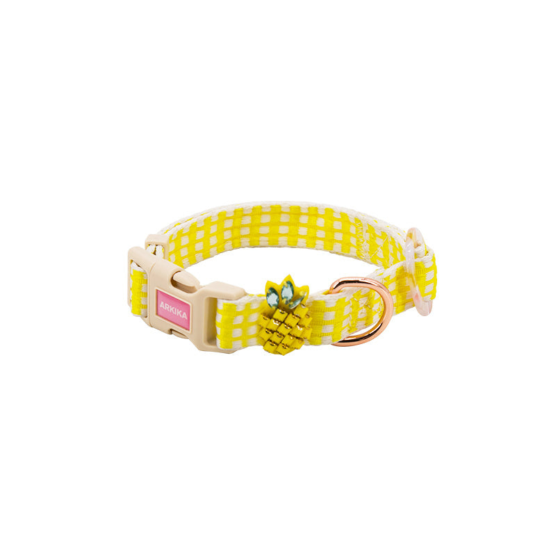 Fashionable Flower And Fruit Pastoral Lattice Pet Leash