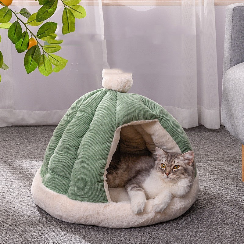 Kennel Dog Bed Enclosed Kitty Kennel