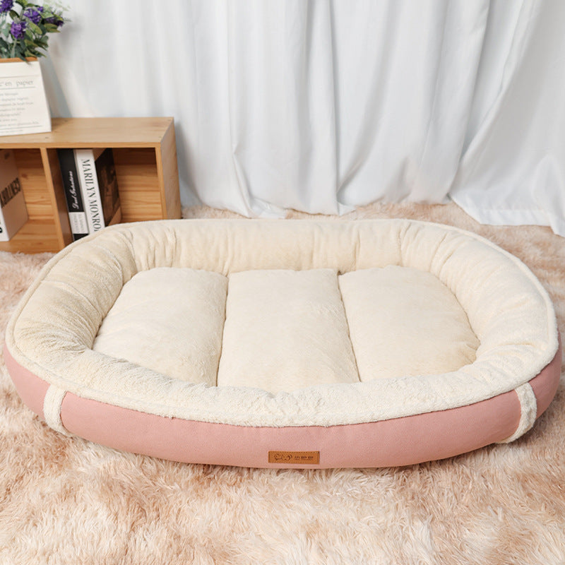 Dog Mat Pet Bed  Linen Round Nest Non-slip
