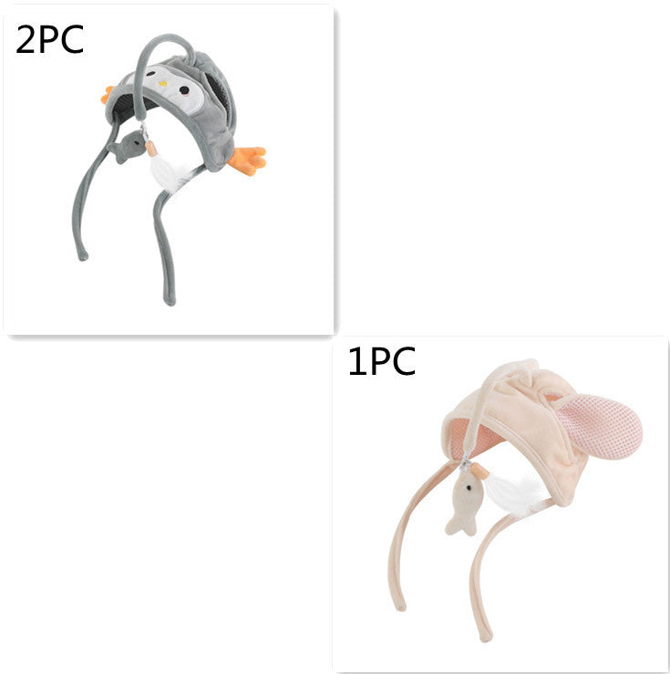 Head Wearing Feather Funny Cat