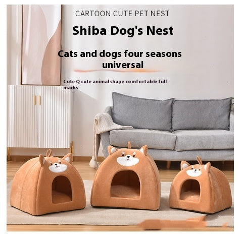 Autumn And Winter Warm Pet Bed Machine Washable