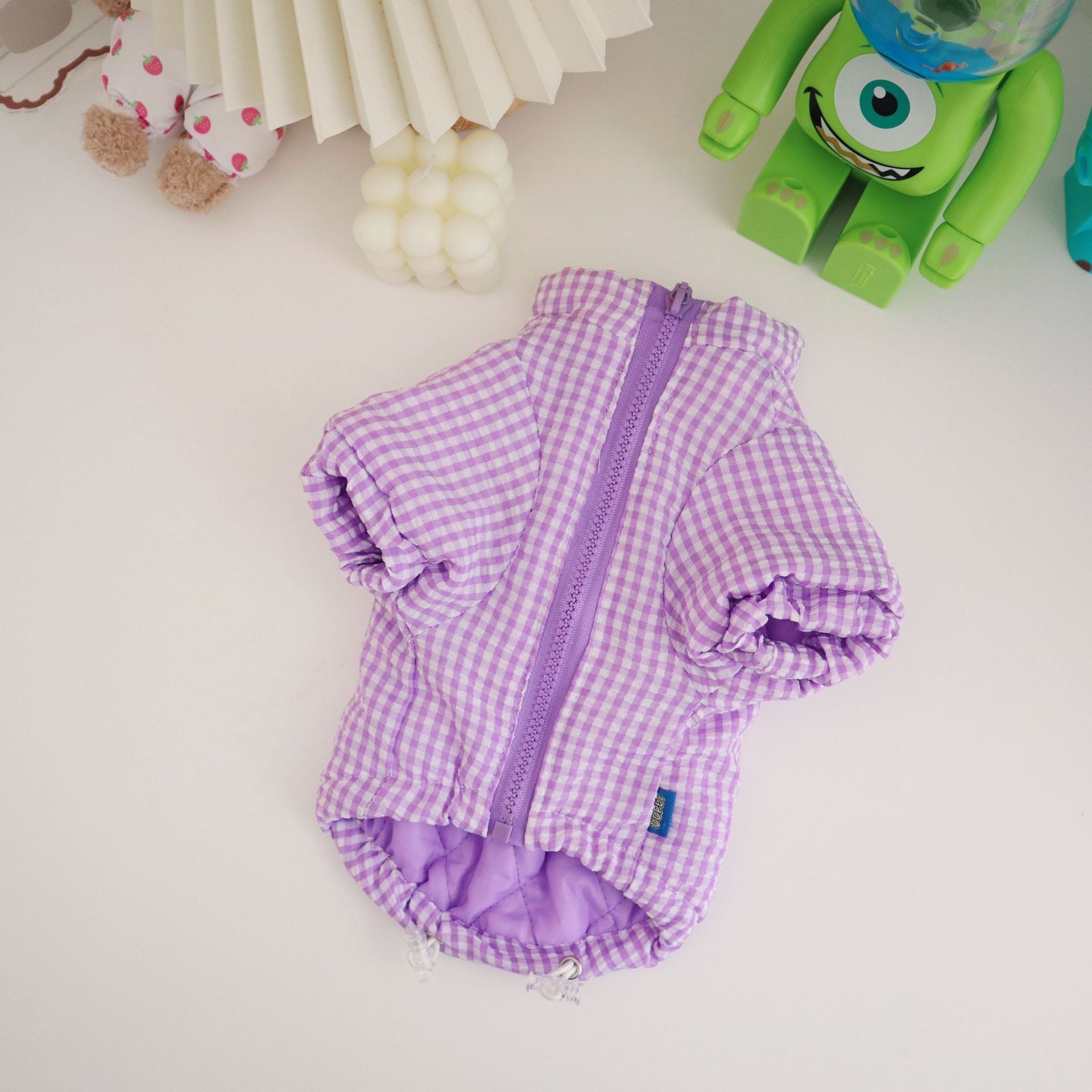 Dog Clothes Thick Plaid Cotton Coat