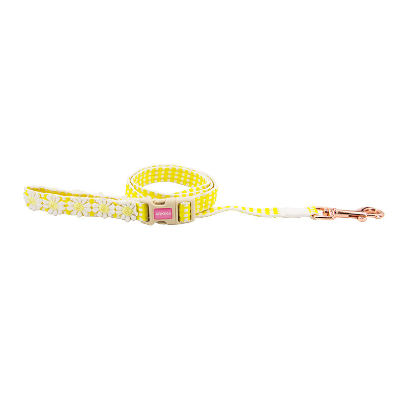 Fashionable Flower And Fruit Pastoral Lattice Pet Leash