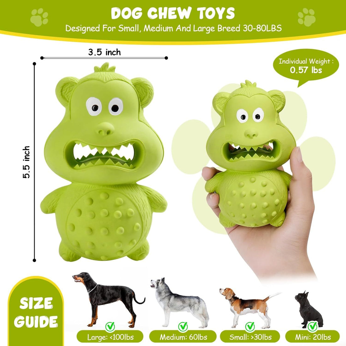 Rubber Squeaky Dog Toys