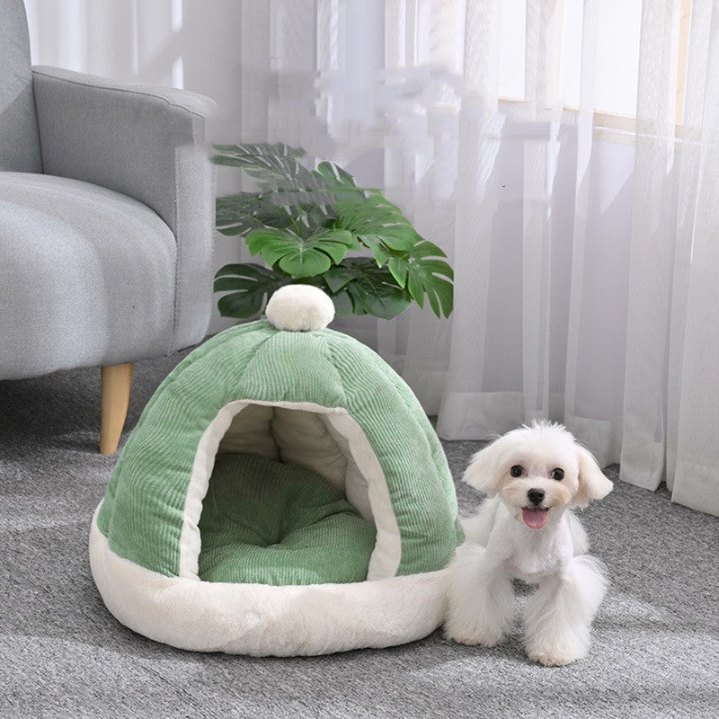 Kennel Dog Bed Enclosed Kitty Kennel