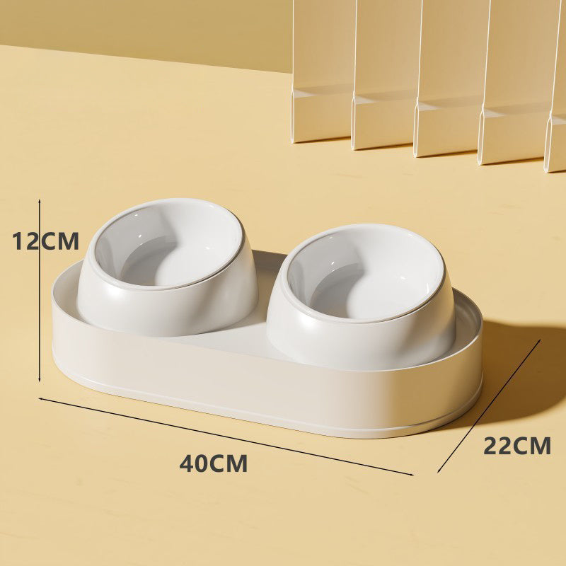Pet Double Bowl Tilt Protect Neck