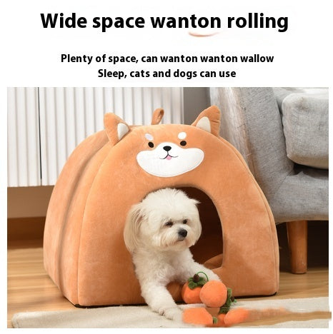 Autumn And Winter Warm Pet Bed Machine Washable
