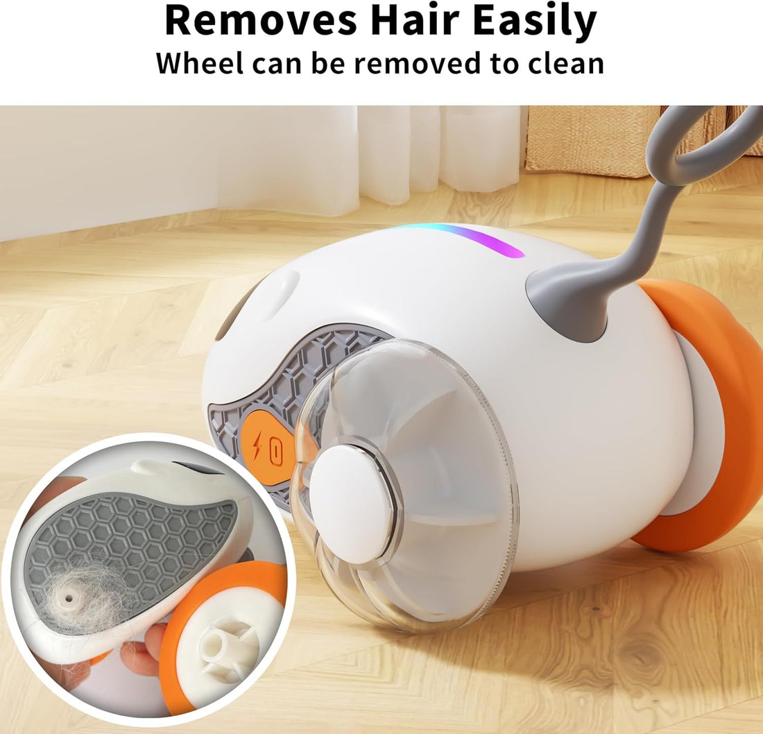 Interactive Cat Toys For Indoor Cats With Upgraded Rechargeable Joystick Remote Control Smart Automatic Moving Cat Toys With Kitten Toys For All Breeds Of Bored Cat Exercise-Blue