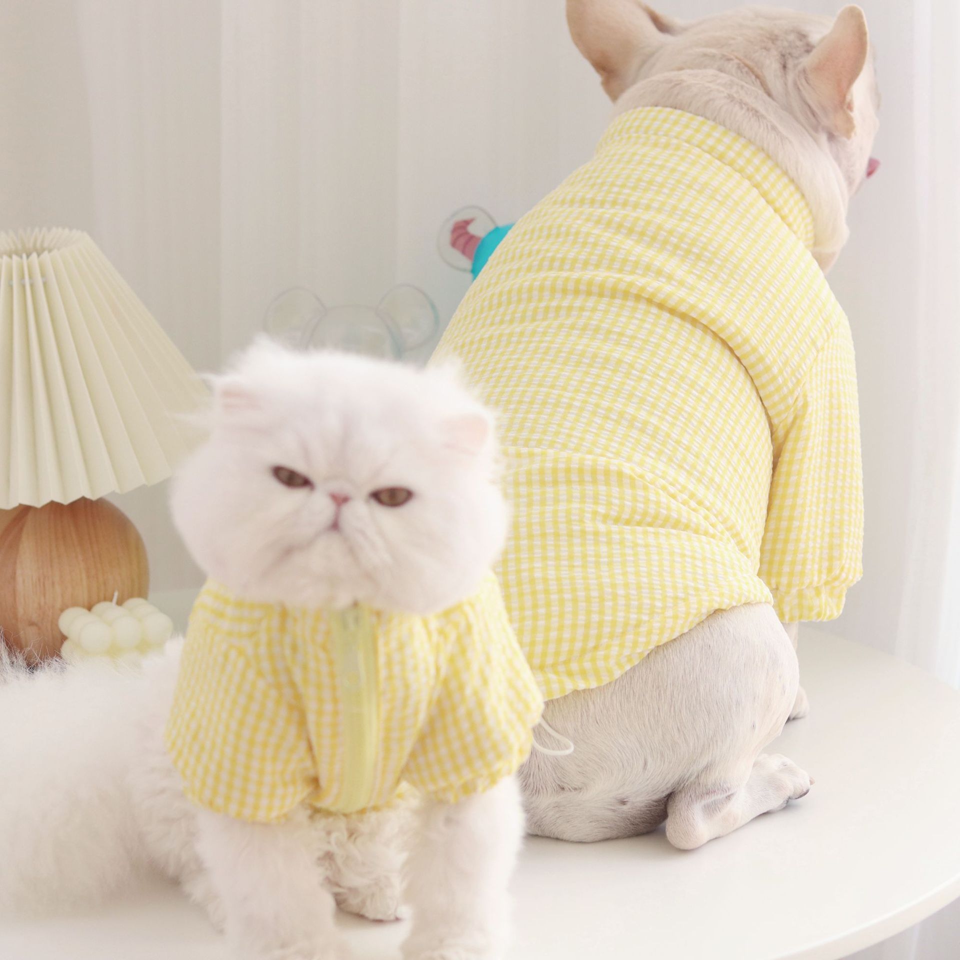 Dog Clothes Thick Plaid Cotton Coat
