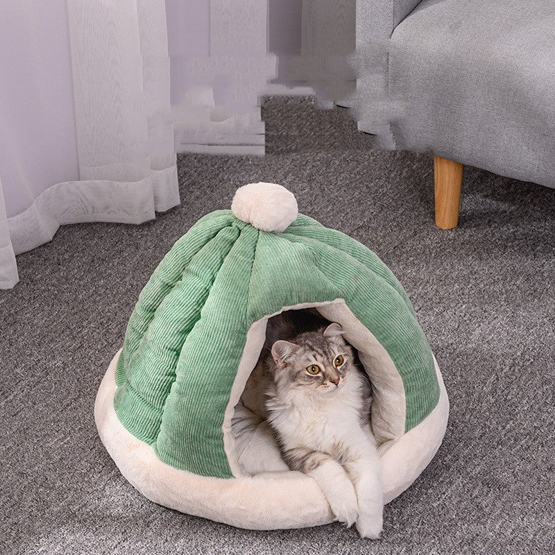 Kennel Dog Bed Enclosed Kitty Kennel
